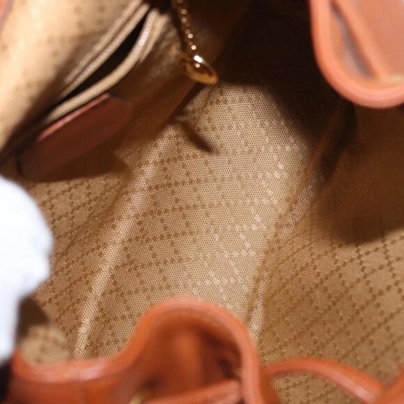 GUCCI Bamboo Backpack Leather Brown Gold main image 12